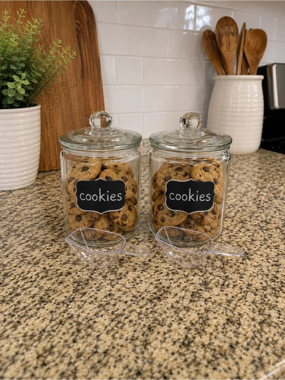 Kitchen Jars Set of 2 - Clear